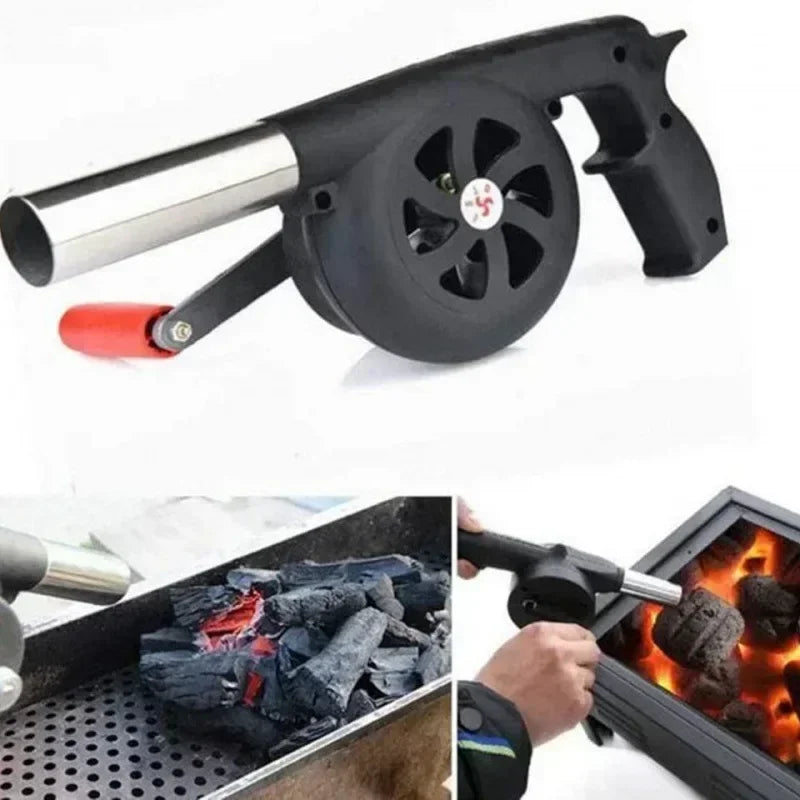 Outdoor Portable Hand Blower Household Barbecue Charcoal Combustion Blower Barbecue Fan BBQ Tools Camping Barbecue Accessories